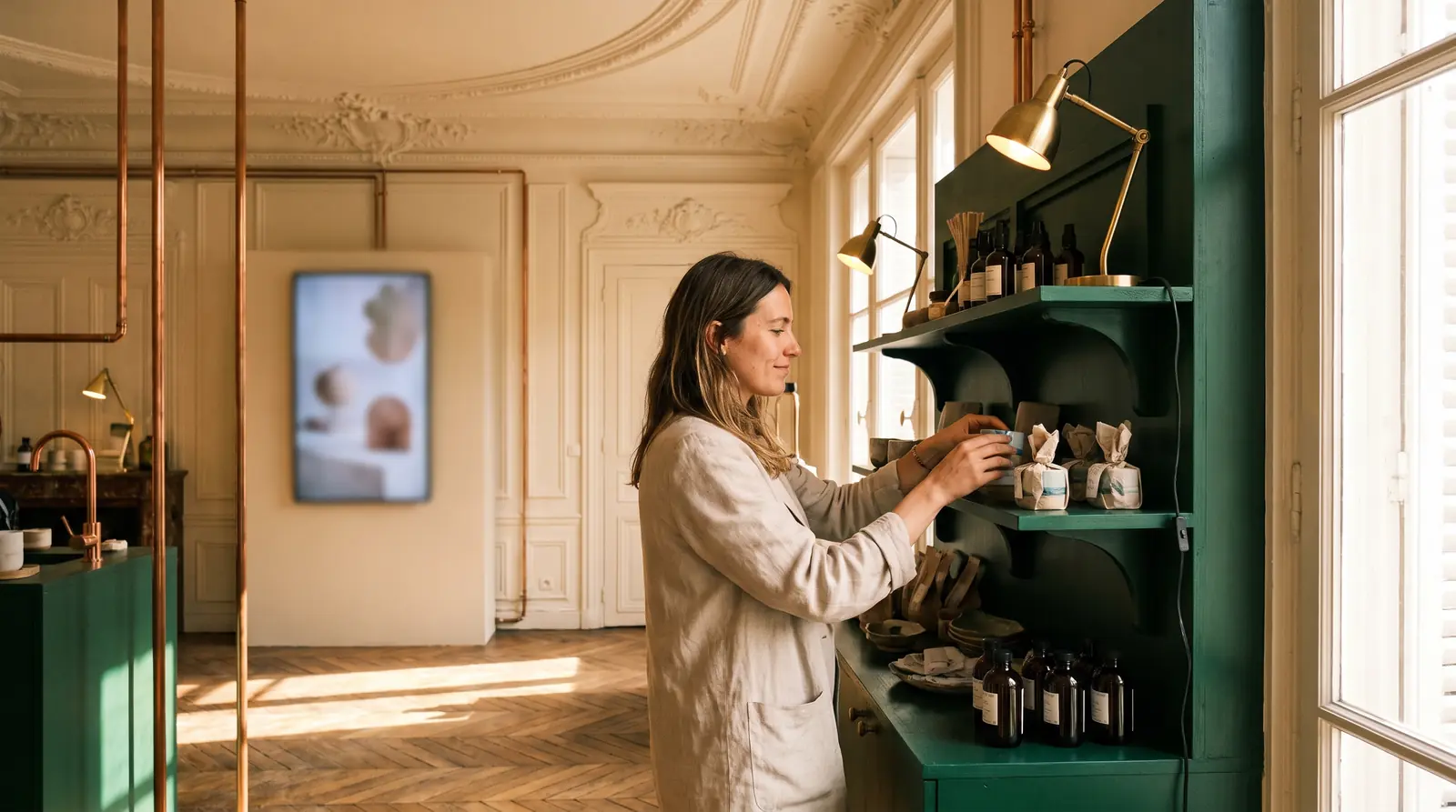 Boutique rénovée qui garde ses moulures d’origine, comme une refonte de site qui conserve le référencement